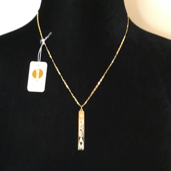 Women’s Gold Plated Necklace With Dream Pendant - Picture 3 of 4